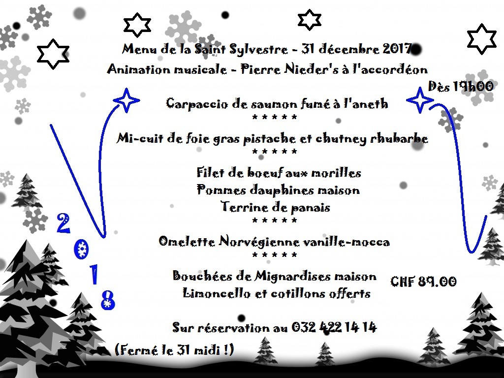 Menu de la Saint Sylvestre